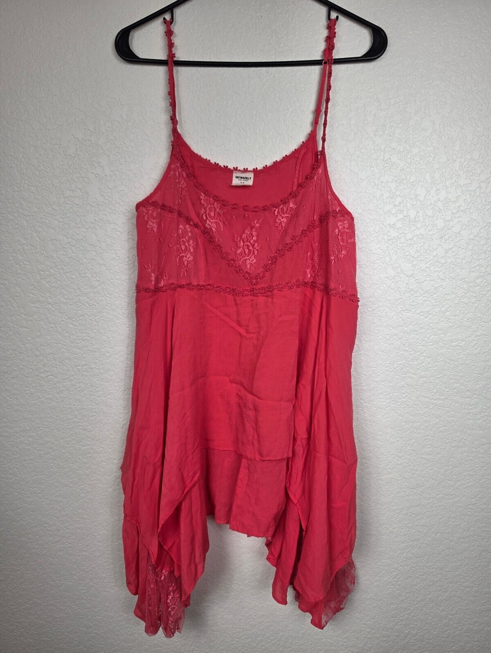 Intimately Free People Red Lace Handkerchief Dress M